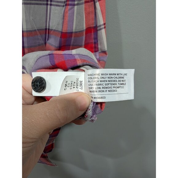 Alaskan Hardgear Duluth Trading Co Women's Plaid Short-Sleeved Shirt Dress Sz XL - Picture 5 of 16